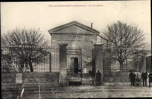 Ak Villefranche de Lauragais Haute Garonne, Le Tribunal