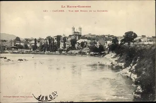 Ak Cazères sur Garonne Haute Garonne, Vue des Bords de la Garonne