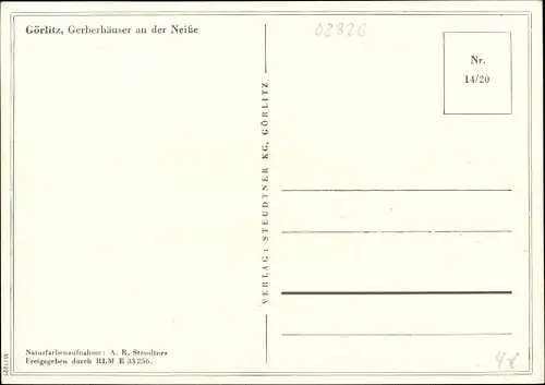 Ak Görlitz in Sachsen, Gerberhäuser an der Neiße