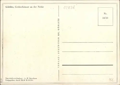 Ak Görlitz in der Lausitz, Alte Gerberhäuser an der Neiße