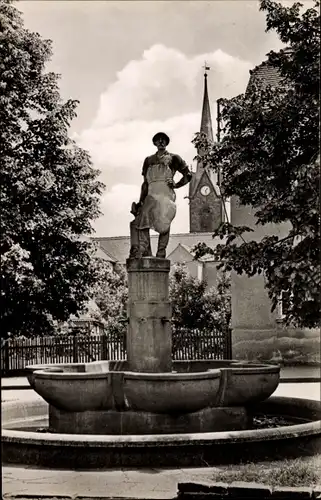 Ak Regis Breitingen Sachsen, Marktbrunnen