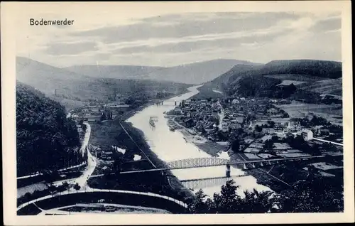 Ak Bodenwerder an der Weser, Totale