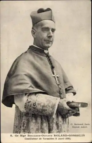 Ak Versailles Yvelines, Coadjuteur Benjamin Octave Roland Gosselin, 4 Avril 1926