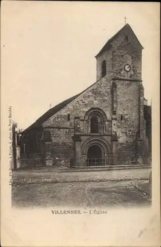 Ak Villennes sur Seine Yvelines, Eglise