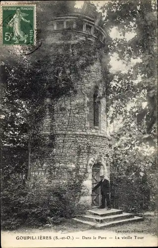 Ak Goupillières Yvelines, Dans le Parc, La vieille Tour