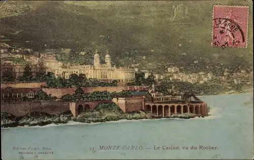 Ak Monte Carlo Monaco, Le Casino, vu du Rocher