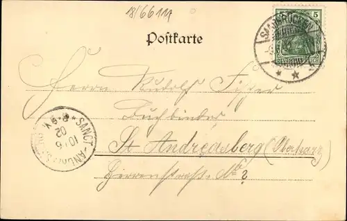 Ak St Johann Saarbrücken im Saarland, Bahnhofstraße