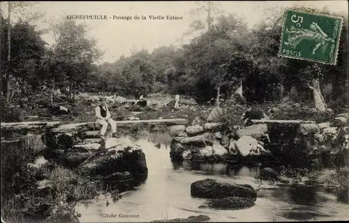 Ak Aigrefeuille Loire Atlantique, Passage de la Vieille Ecluse