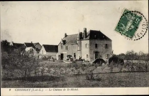 Ak Chédigny Indre et Loire, Château de St. Michel