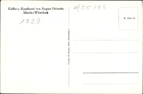 Ak Martin Weierbach in Rheinland-Pfalz, Totalansicht