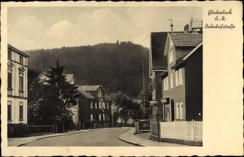 Ak Gladenbach Hessen, Bahnhofstraße