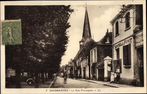 Ak Savonnières en Perthois Meuse, Rue principale