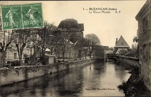 Ak Buzançais Indre, Le Vieux Moulin