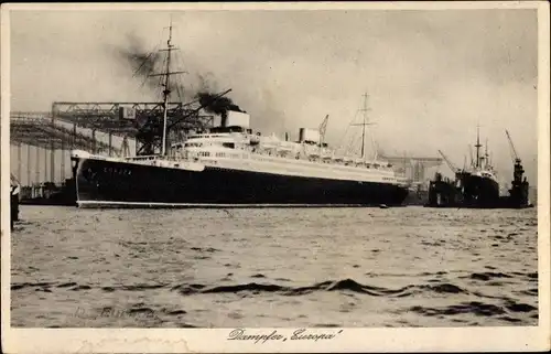 Ak Dampfschiff Europa, Norddeutscher Lloyd