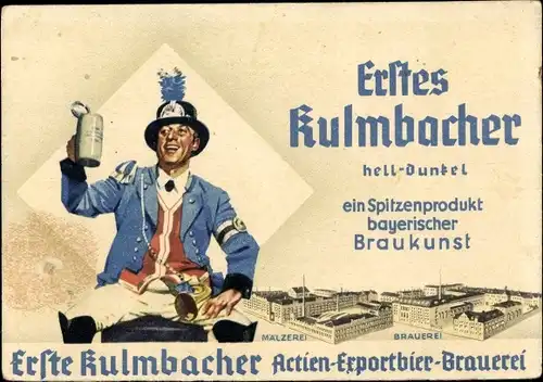 Künstler Ak Kulmbacher Aktien Exportbier Brauerei, Reklame