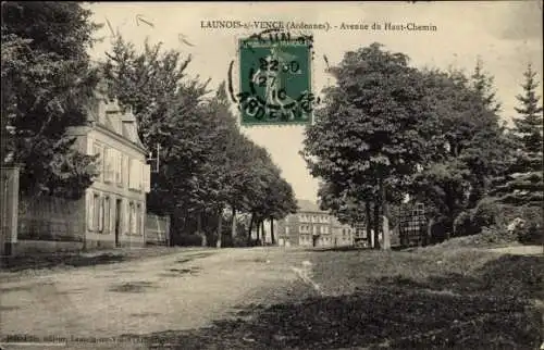 Ak Launois sur Vence Ardennes, Avenue du Haut Chemin