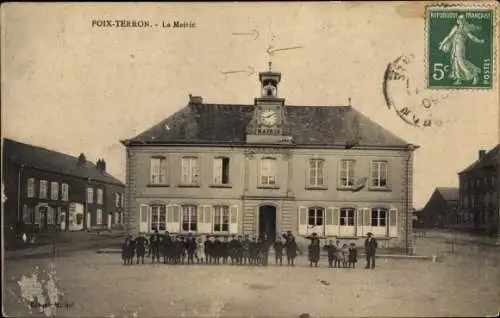 Ak Poix Terron Ardennes, La Mairie