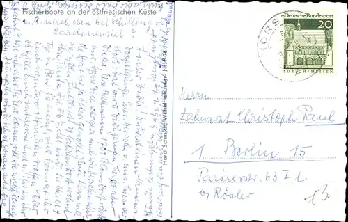 Ak Fischerboote an der ostfriesischen Küste