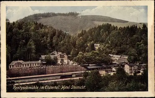 Ak Rentzschmühle Pöhl im Vogtland, Hotel Steinicht