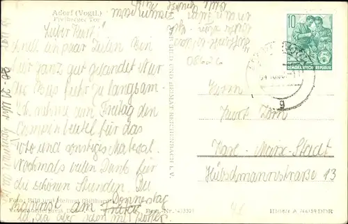 Ak Adorf im Vogtland, Freiberger Tor