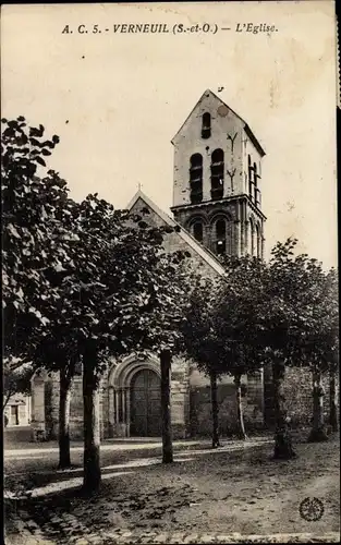 Ak Verneuil sur Seine Yvelines, Eglise