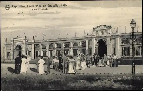 Ak Bruxelles Brüssel, Exposition Universelle 1910, Facade Principale