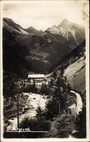 Foto Ak Mayrhofen im Zillertal Tirol, Zillergrund