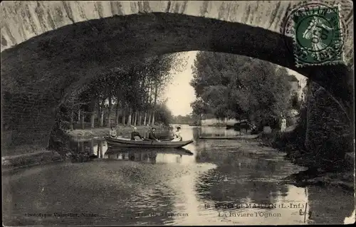 Ak Pont Saint Martin Loire Atlantique, La Riviere l'Ognon