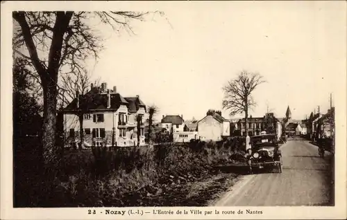 Ak Nozay Loire Atlantique, L'Entree de la Ville, par la route de Nantes