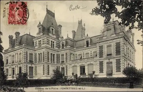 Ak Fondettes Indre et Loire, Château de la Plaine