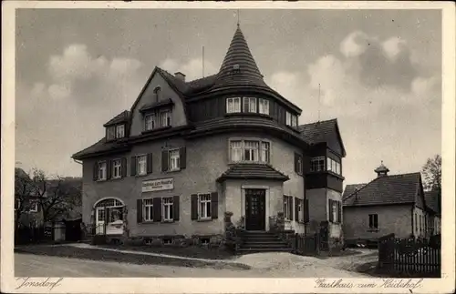 Ak Jonsdorf in Sachsen, Gasthaus Heidehof, Fleischerei