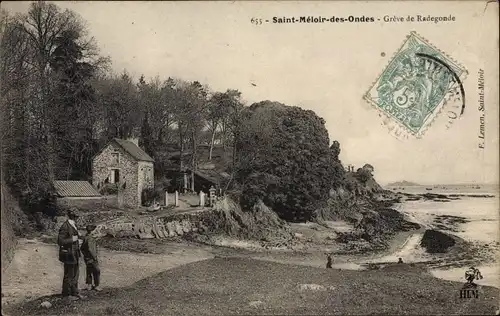 Ak Saint Meloir des Ondes Ille-et-Vilaine, Greve de Radegonde