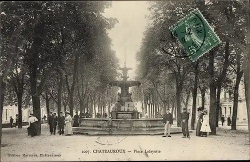 Ak Châteauroux Indre, Place Lafayette
