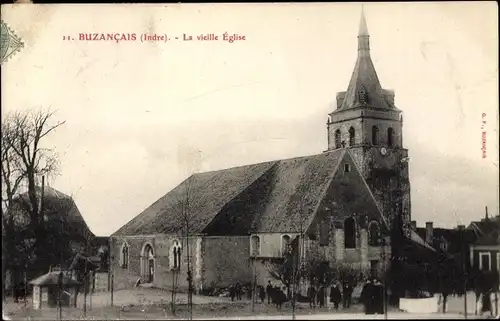 Ak Buzançais Indre, La vieille Eglise