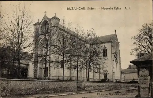 Ak Buzançais Indre, Nouvelle Eglise