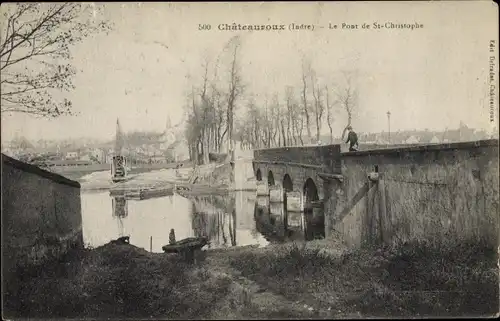 Ak Châteauroux Indre, Le Pont de St Christophe