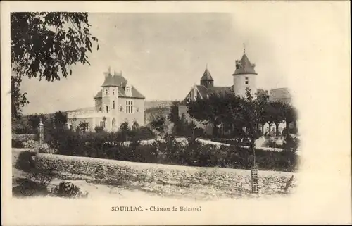 Ak Souillac Lot, Chateau de Belcastel