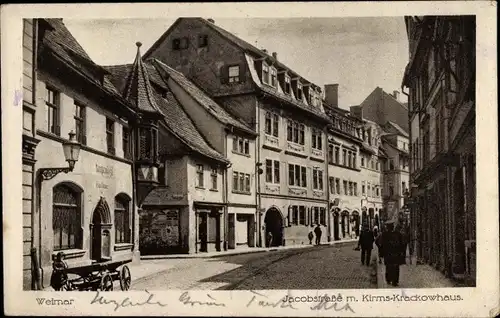 Ak Weimar in Thüringen, Jacobstraße, Kirms Krackowhaus