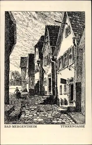 Künstler Ak Balling, R, Bad Mergentheim in Tauberfranken, Türkengasse