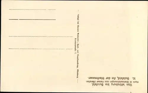 Künstler Ak Dikreiter, H, Sulzfeld am Main im Kreis Kitzingen, Stadtmauer