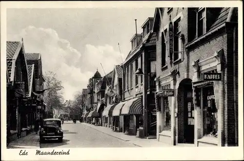 Ak Ede Gelderland Niederlande, Maandereind, Geschäfte, Auto