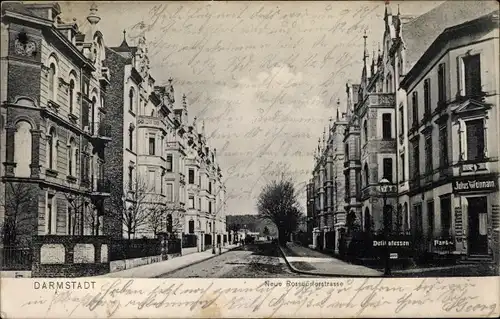 Ak Darmstadt in Hessen, Neue Rossdorferstraße, Delikatessenhandlung