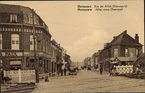 Ak Herseaux Herseeuw Mouscron Wallonien Hennegau, Rue des Allies, Estaimpuis