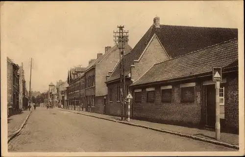 Ak Langemarck Langemark Poelkapelle Westflandern, Zonnebekestraat