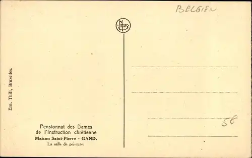 Ak Gand Gent Ostflandern, Pensionnat des Dames de l'Instruction chretienne, Maison Saint Pierre