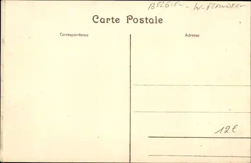 Ak Cortemarck Kortemark Westflandern, Thouroutstraat