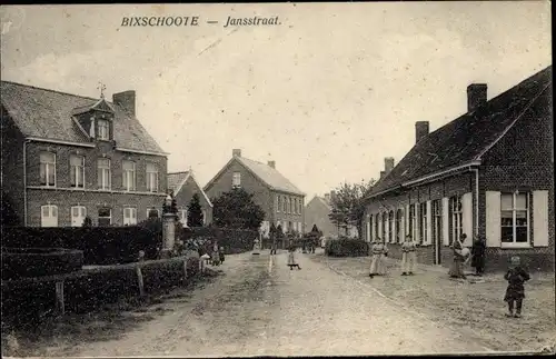 Ak Bixschoote Langemark Poelkapelle Westflandern, Jansstraat