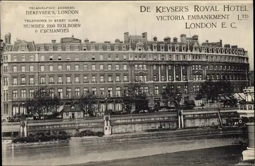 Ak London City England, De Keysers Royal Hotel