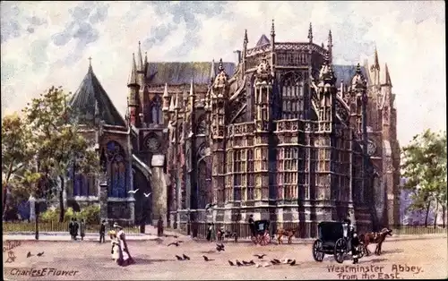 Künstler Ak Flower, Charles, London City England, Westminster Abbey from the East