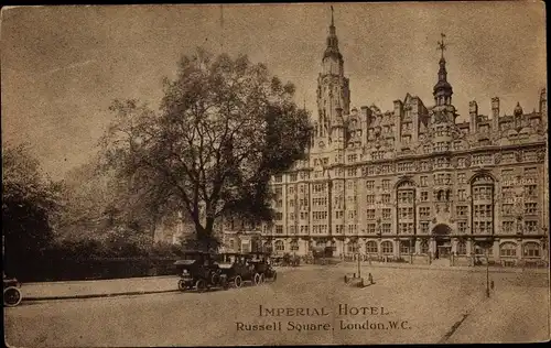 Ak London City England, Imperial Hotel, Russell Square